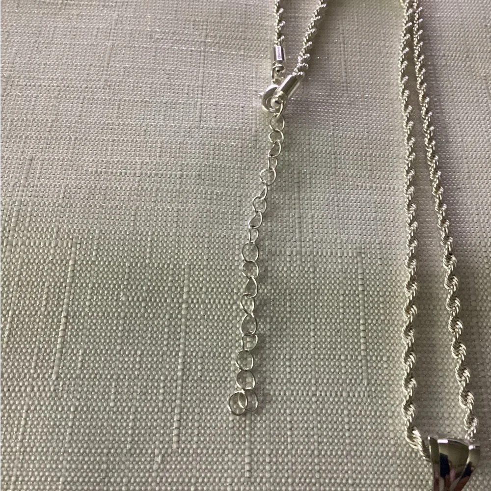 Rhodochrosite Sterling Silver Necklace with Pendant